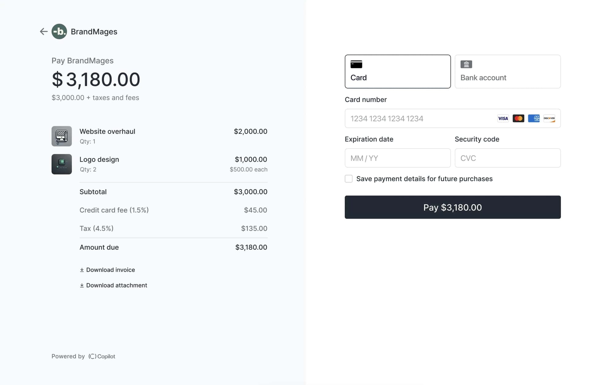 Assembly invoice template