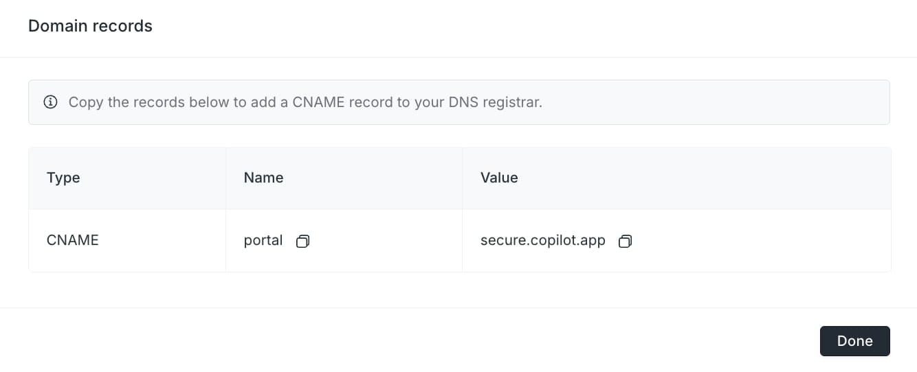 DNS record settings for subdomain