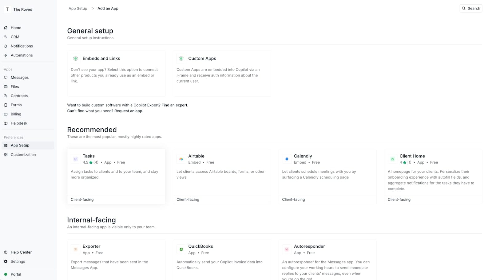 Integrating apps into your web portal