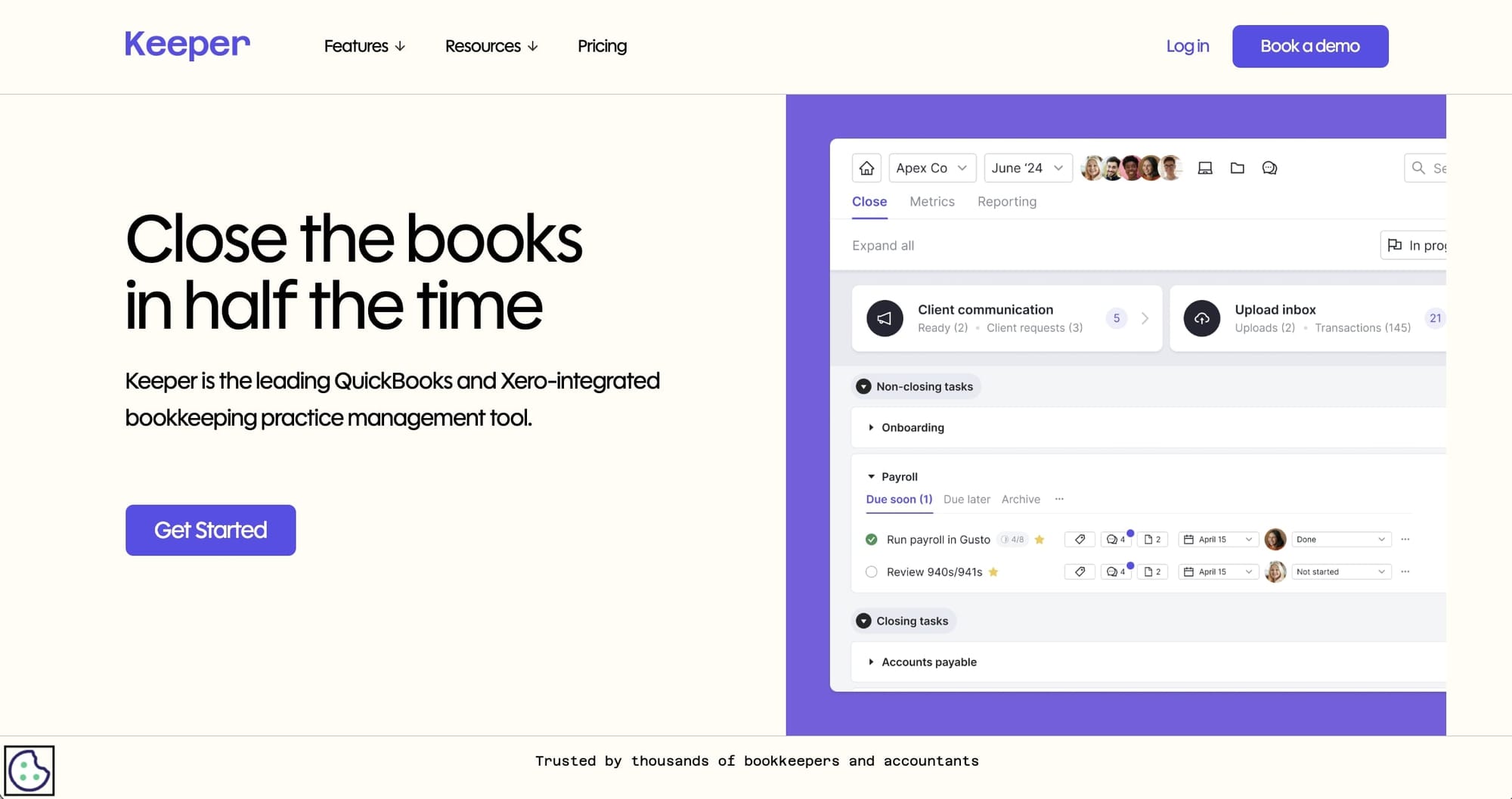 Keeper bookkeeping software