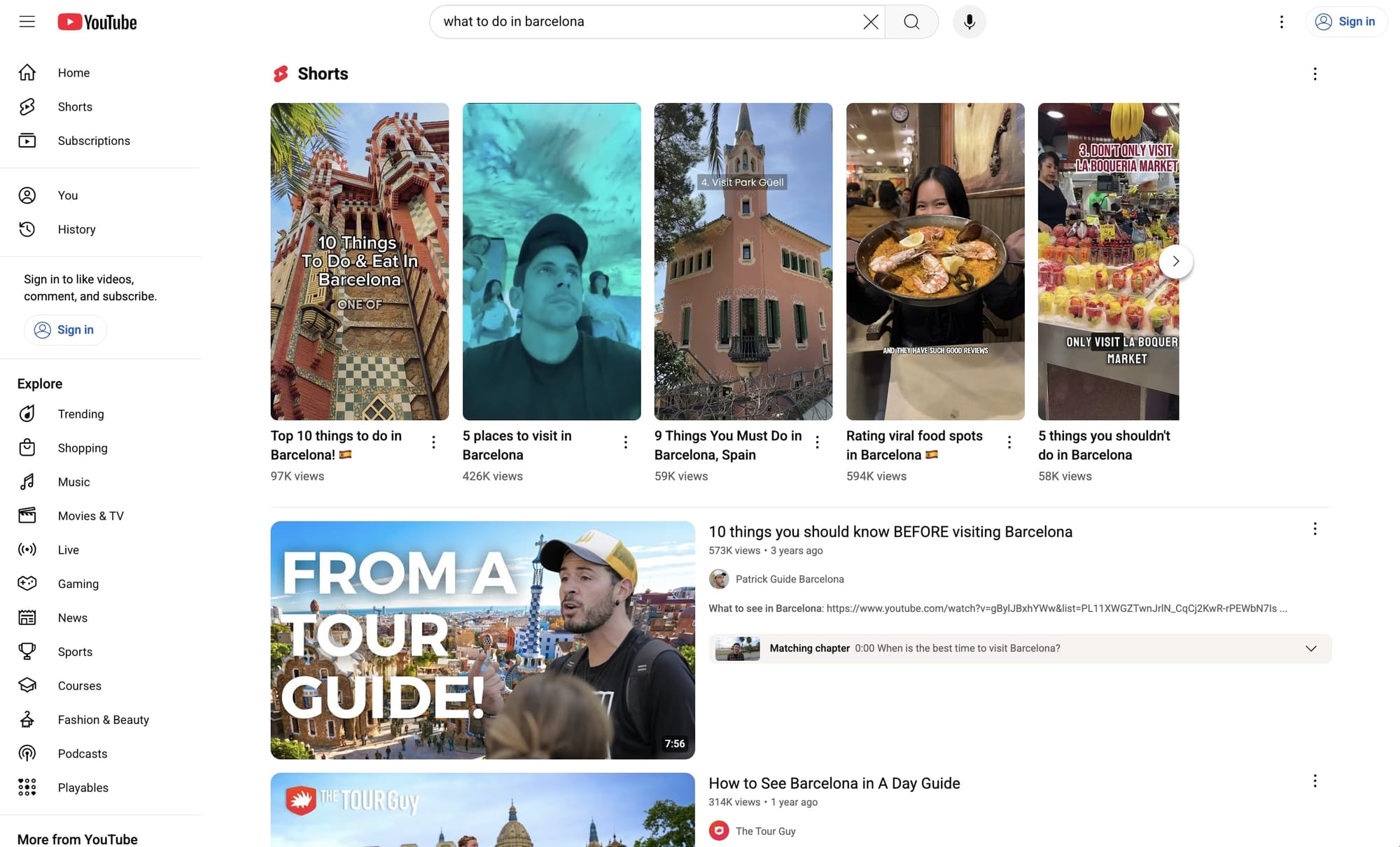 Travel niche on YouTube