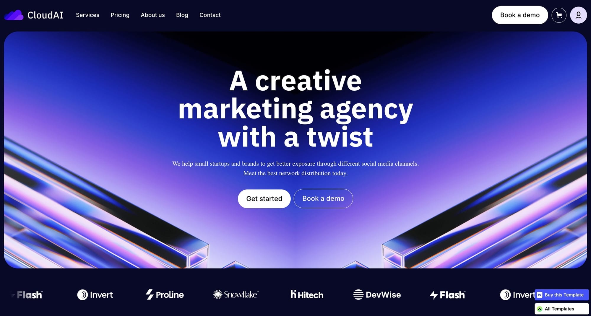 Marketing agency website example