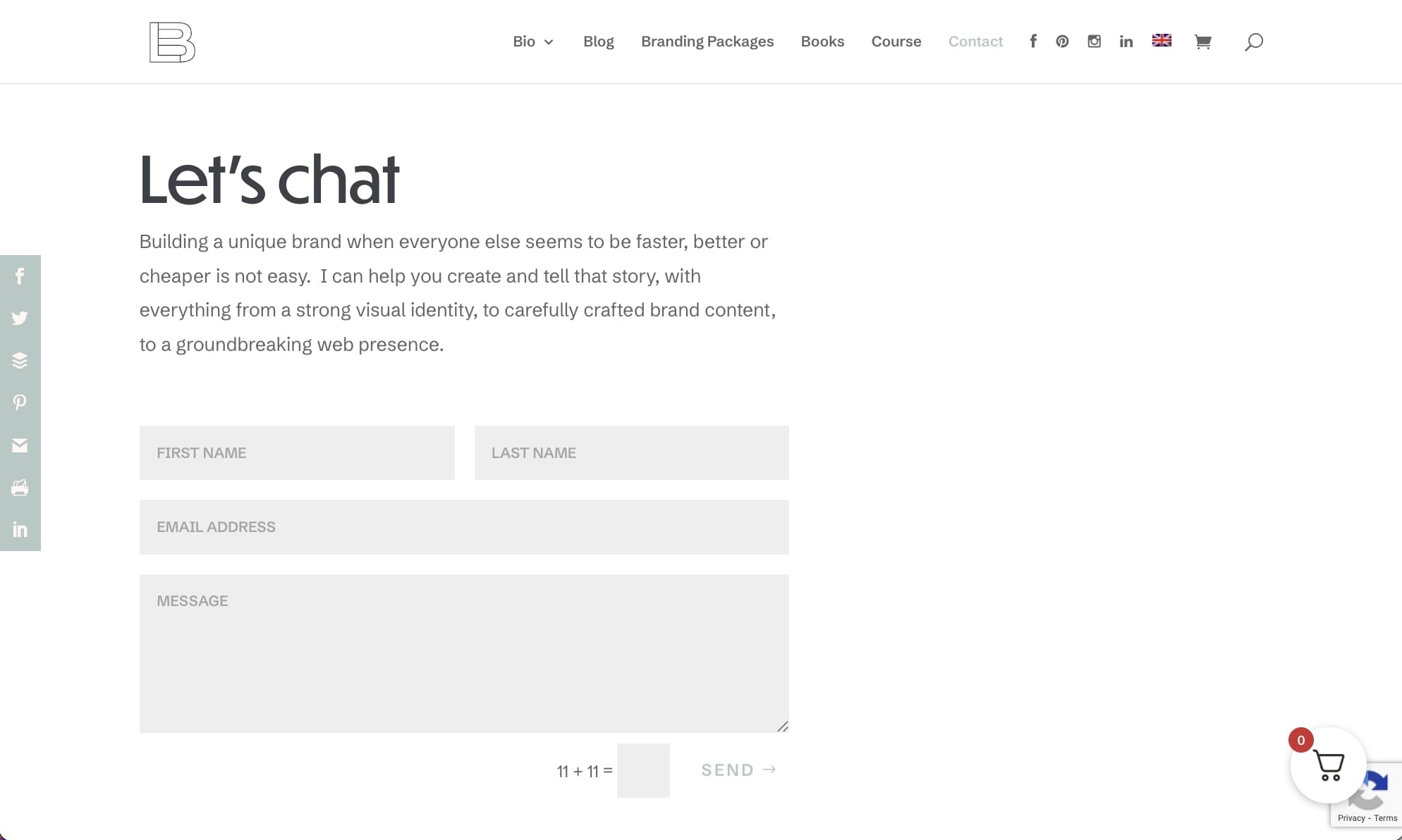 Laura Busche's contact page