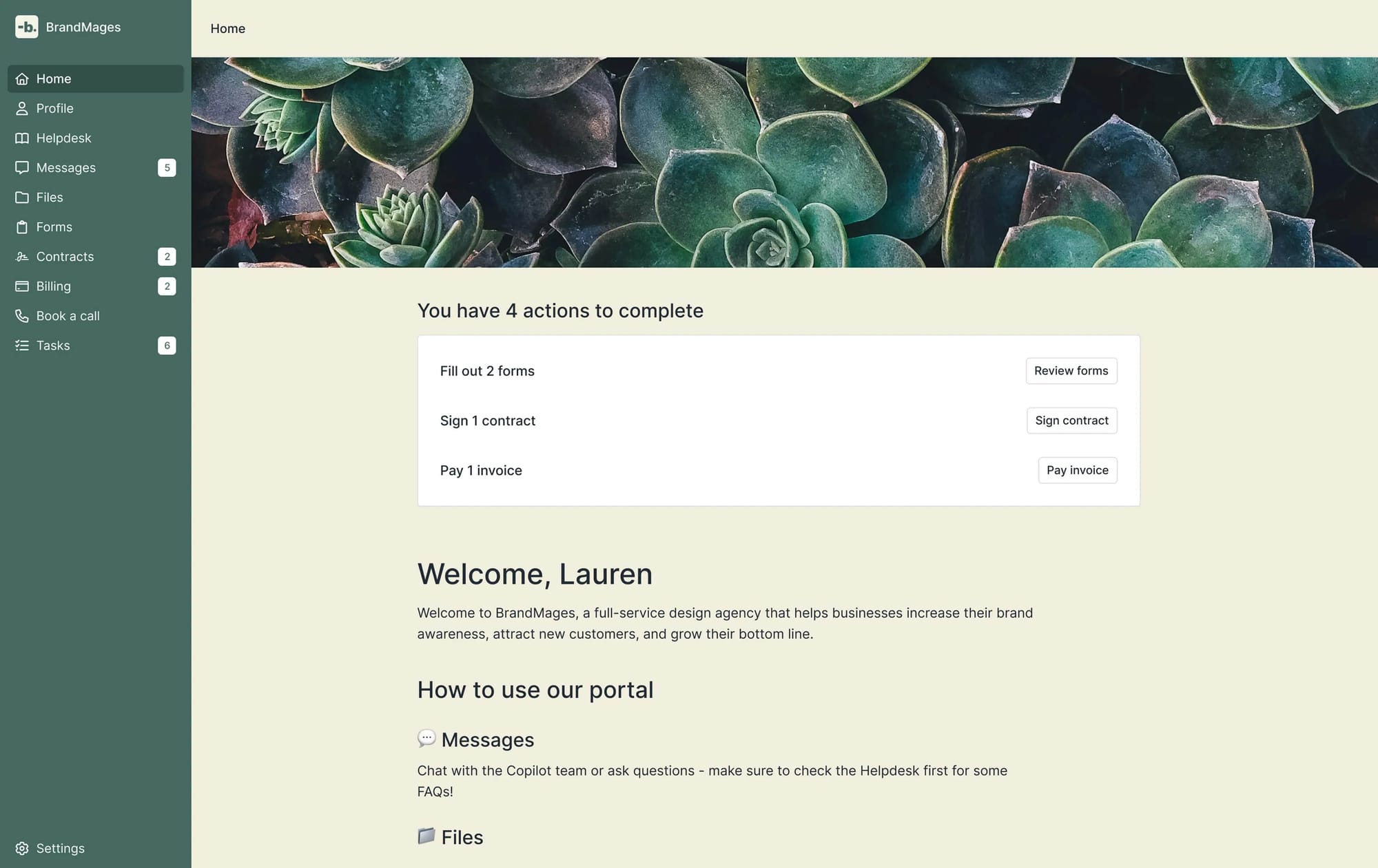 Client portal in Assembly