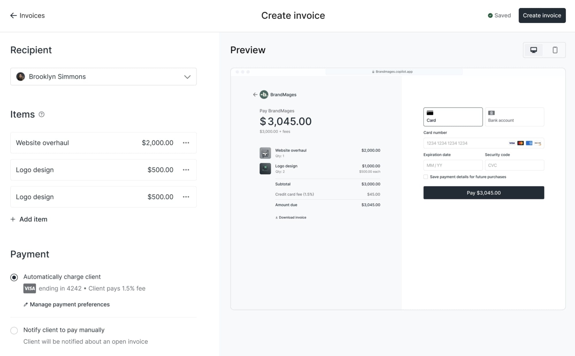 Invoices in Assembly