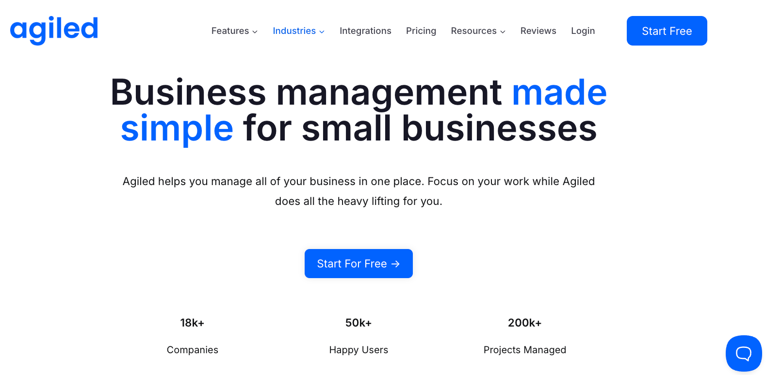 Agiled business management software