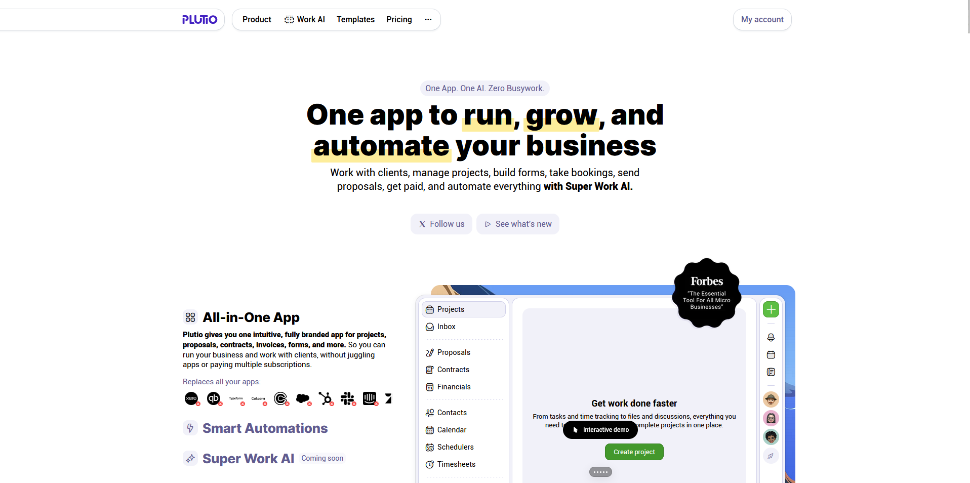Plutio homepage