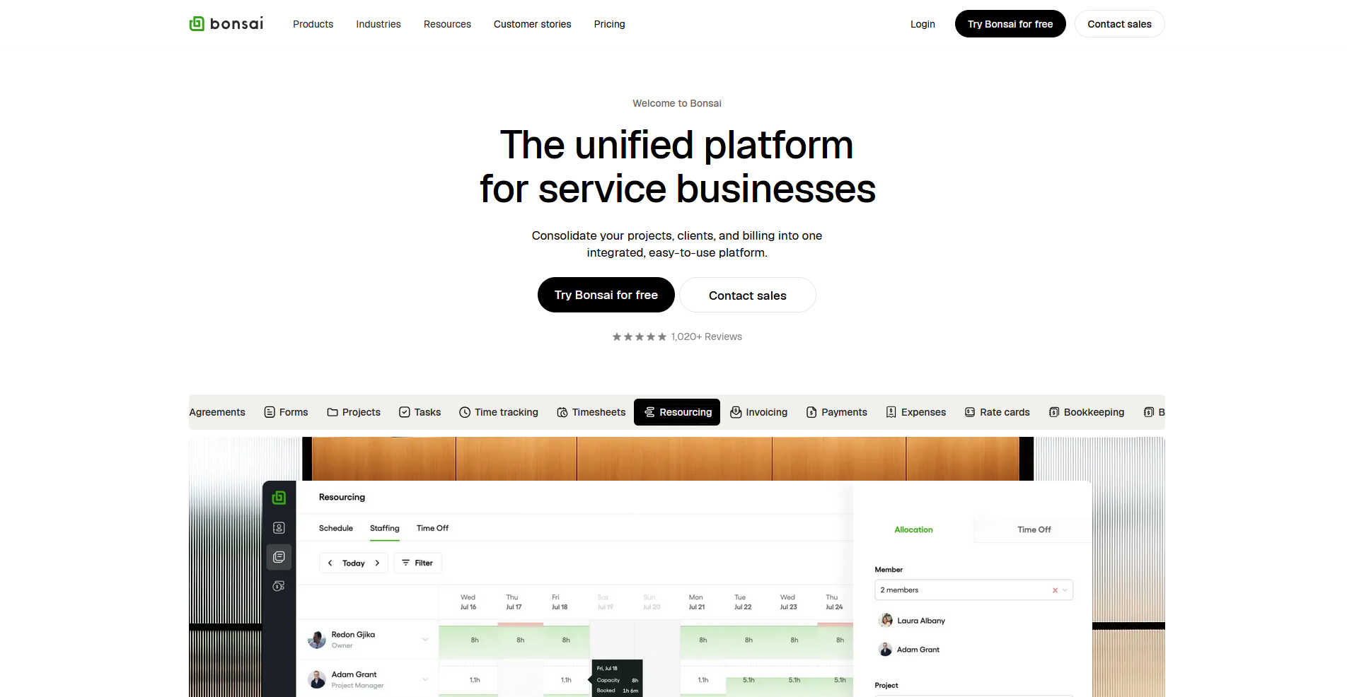 Bonsai home page