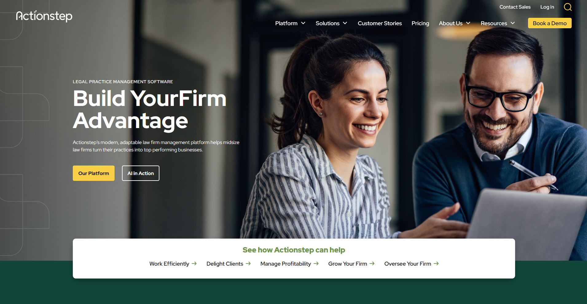 Actionstep homepage