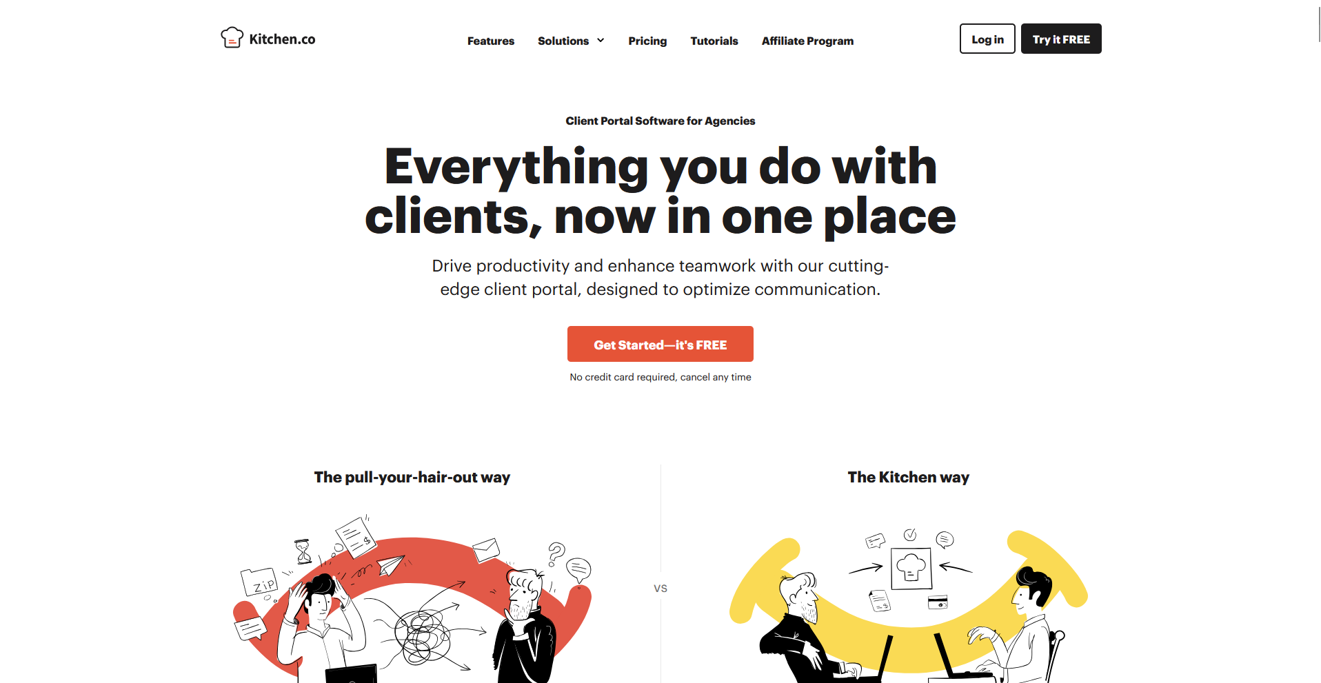 Kitchen.co homepage