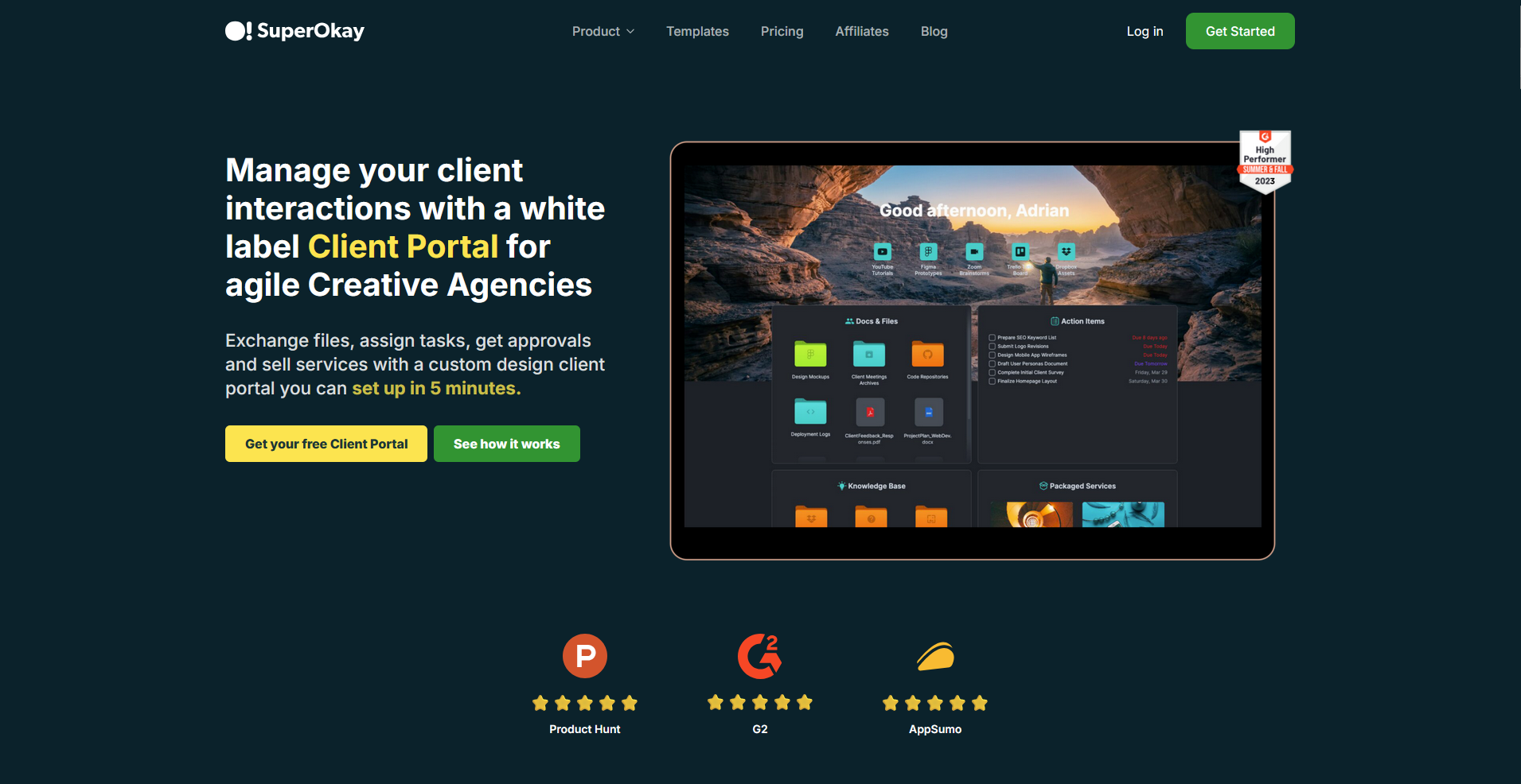 SuperOkay homepage