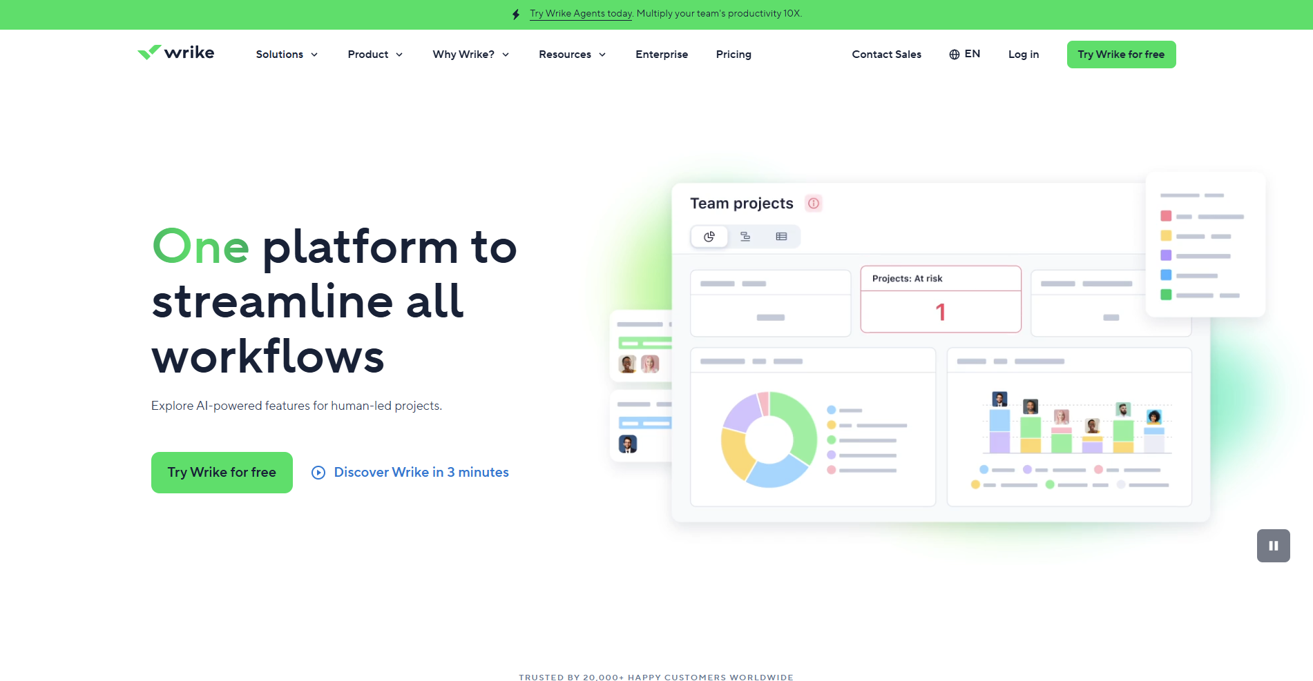 Wrike homepage