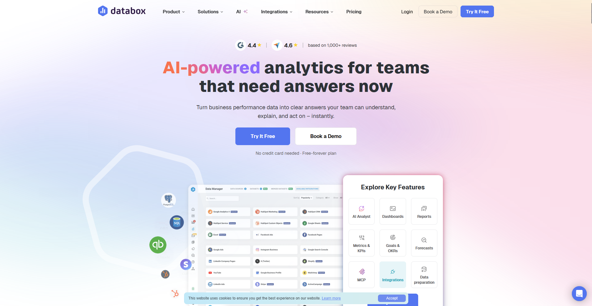 Databox homepage