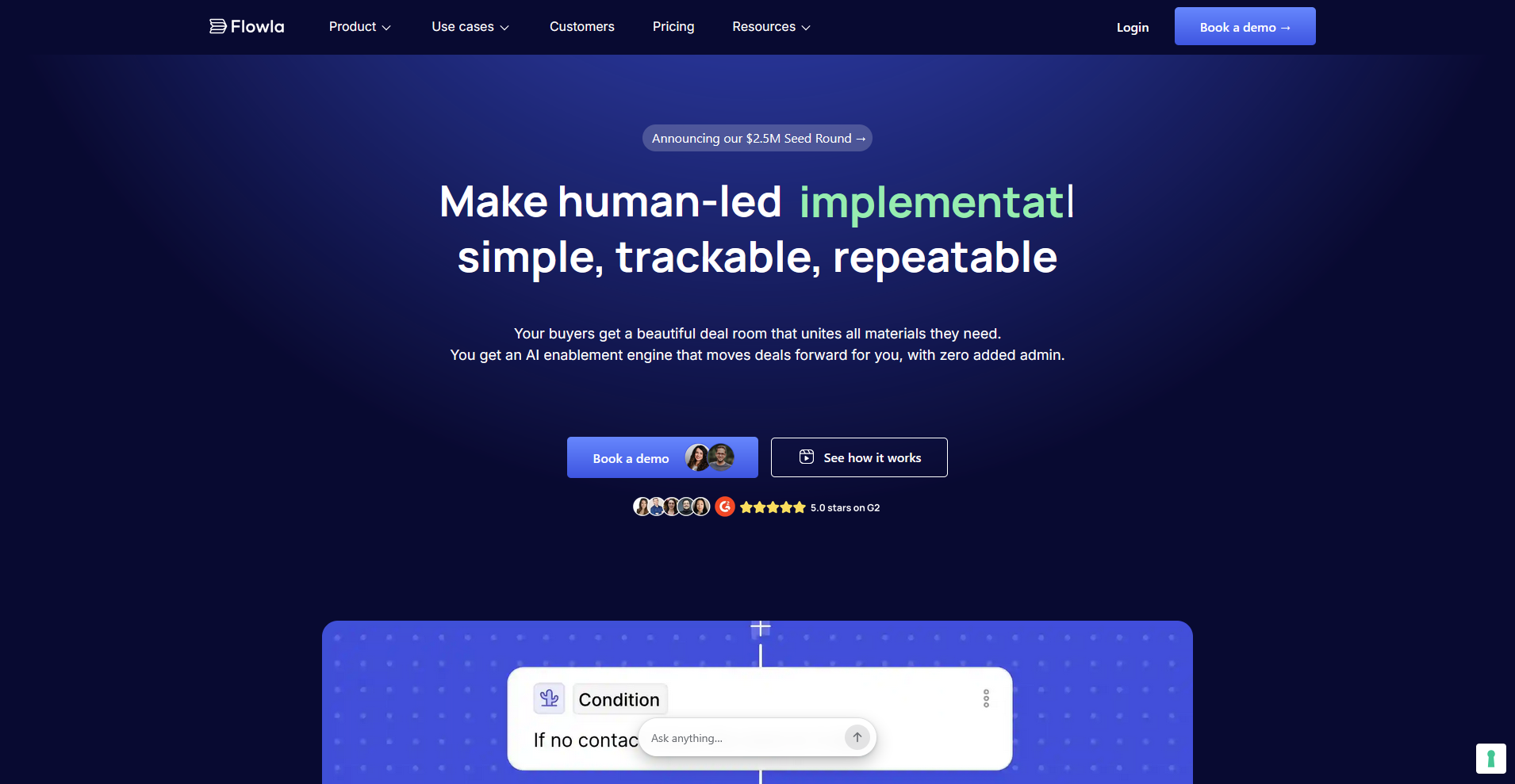 Flowla homepage