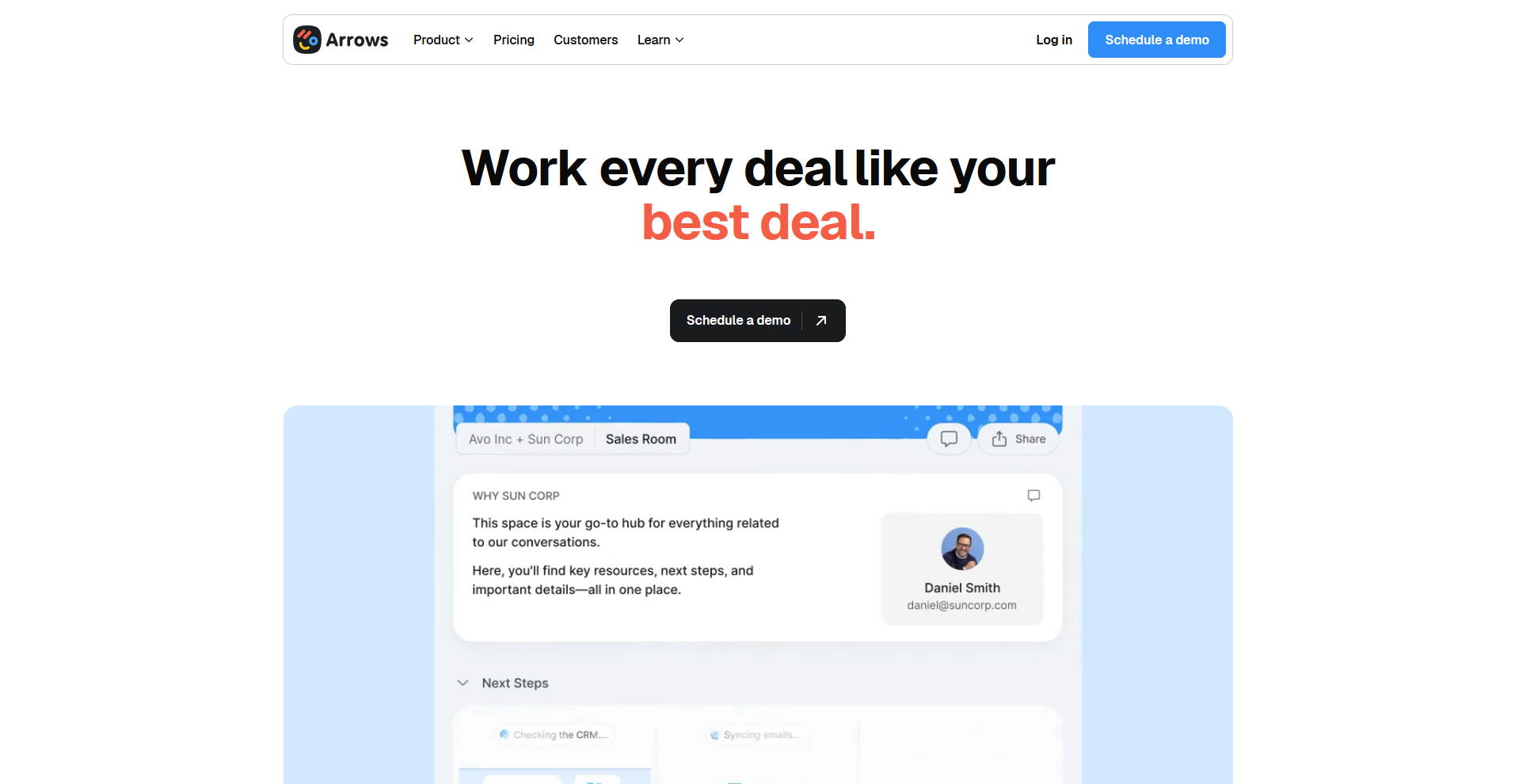 Arrows homepage
