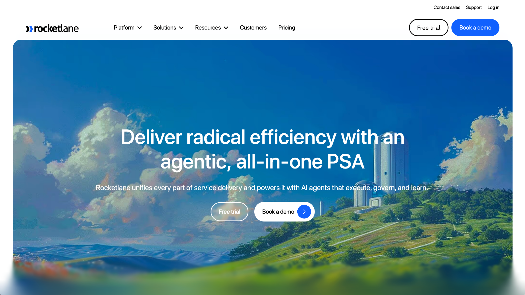 Rocketlane homepage