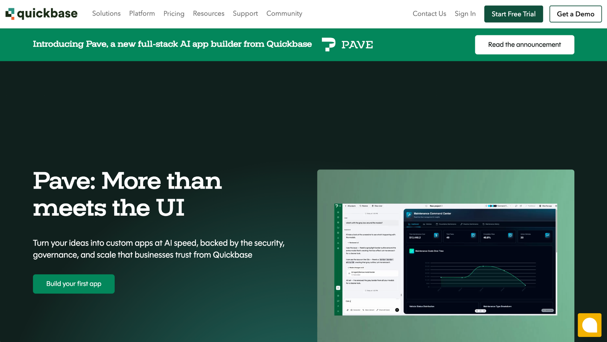 Quickbase homepage