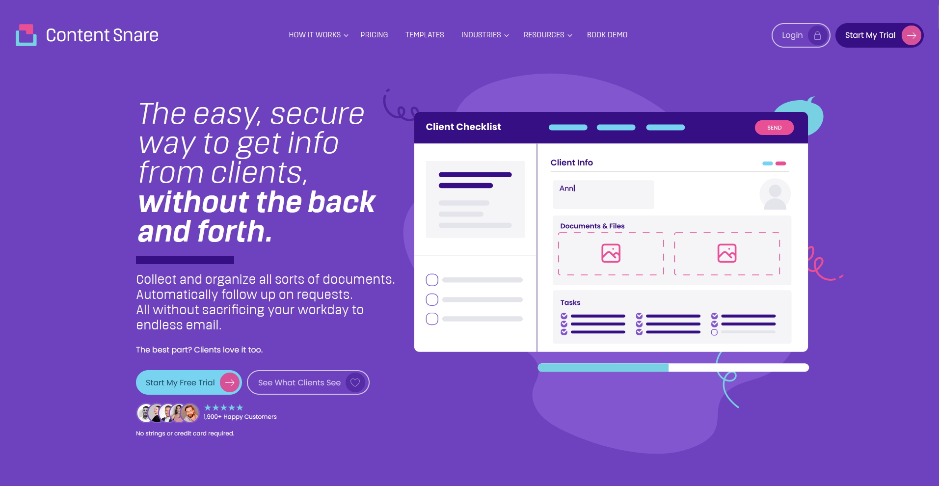 Content Snare homepage
