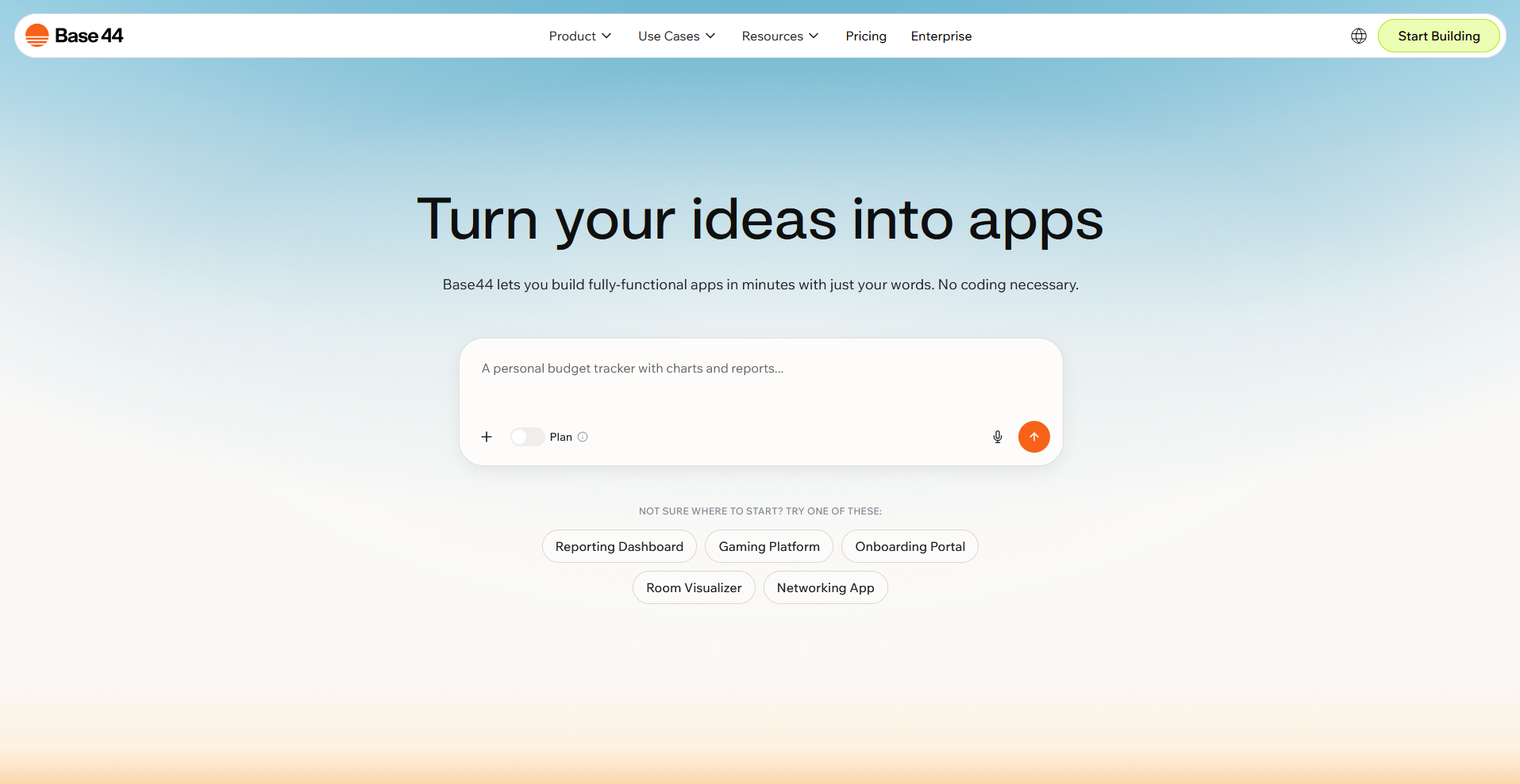 Base44 homepage