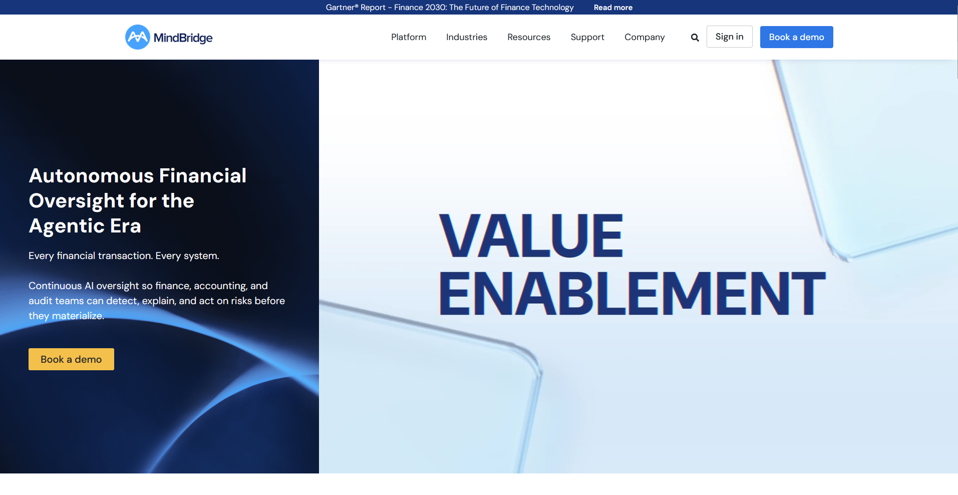 MindBridge homepage