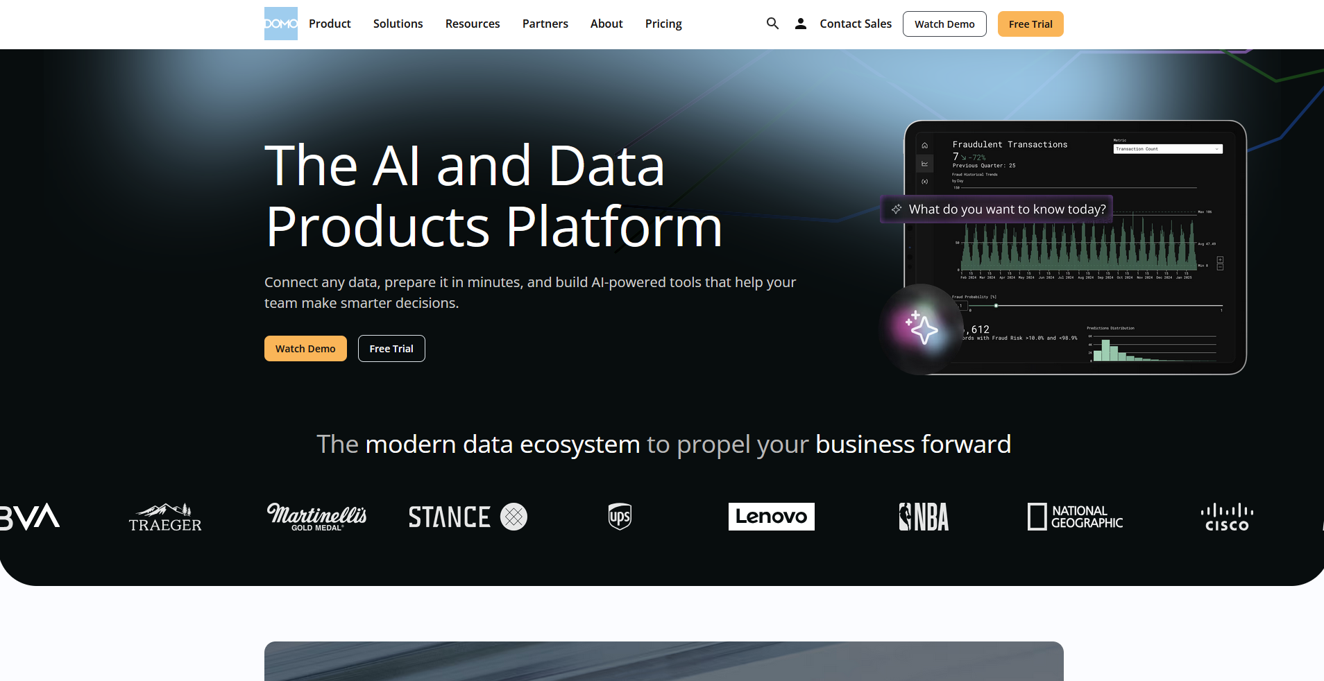 Domo homepage
