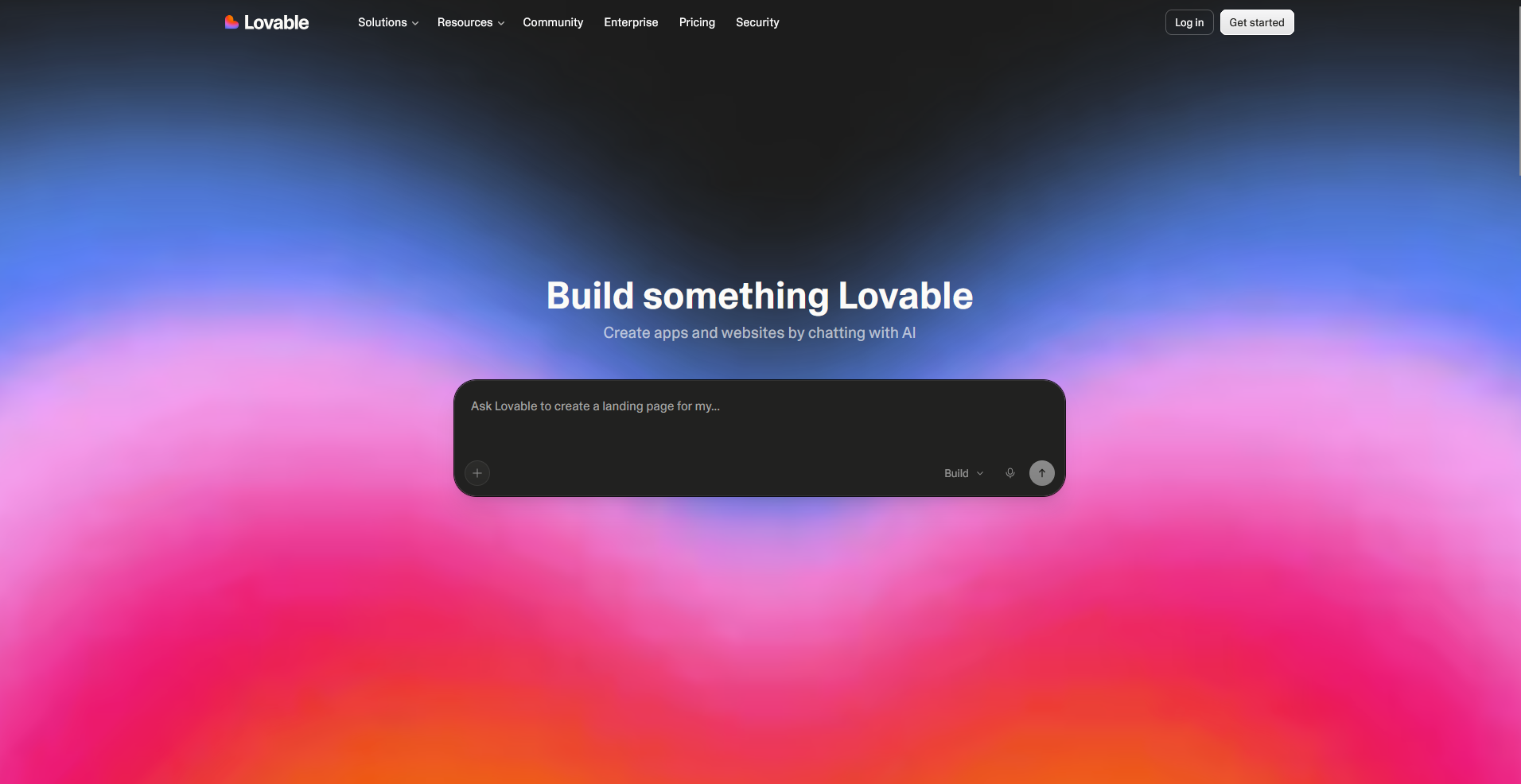 Lovable homepage
