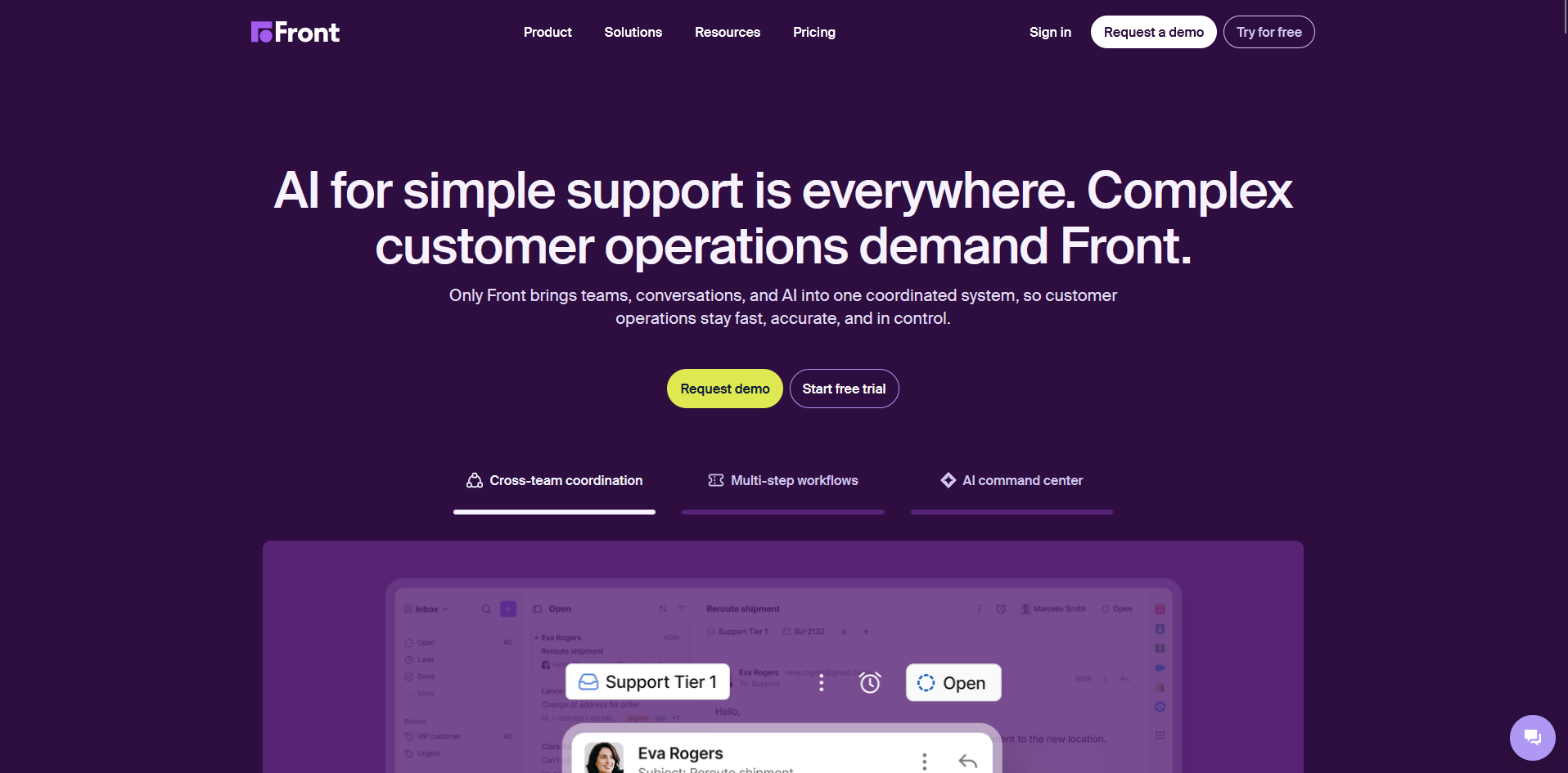 Front homepage