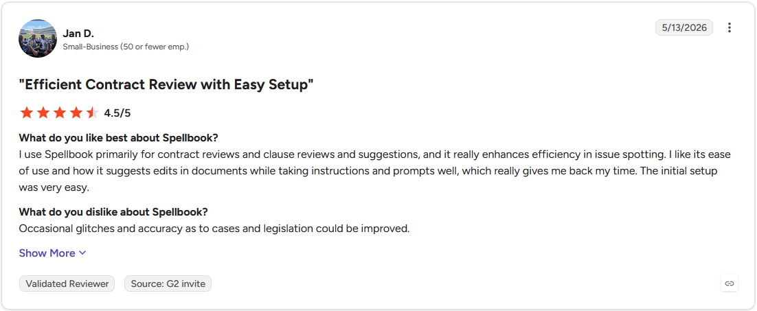 Review by Jan D. on G2