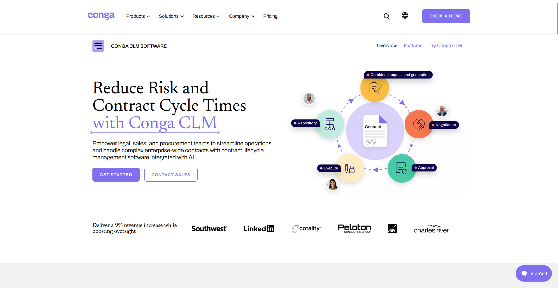 Conga CLM homepage