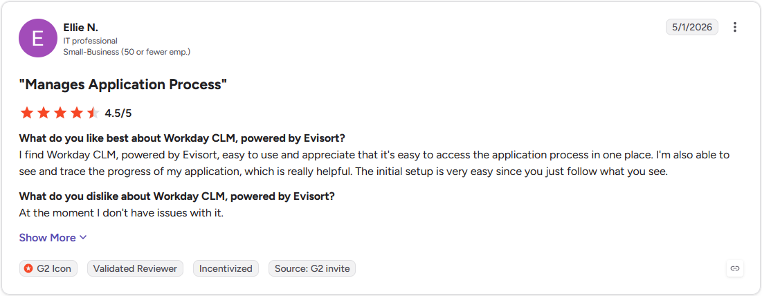 Review by Ellie N. on G2