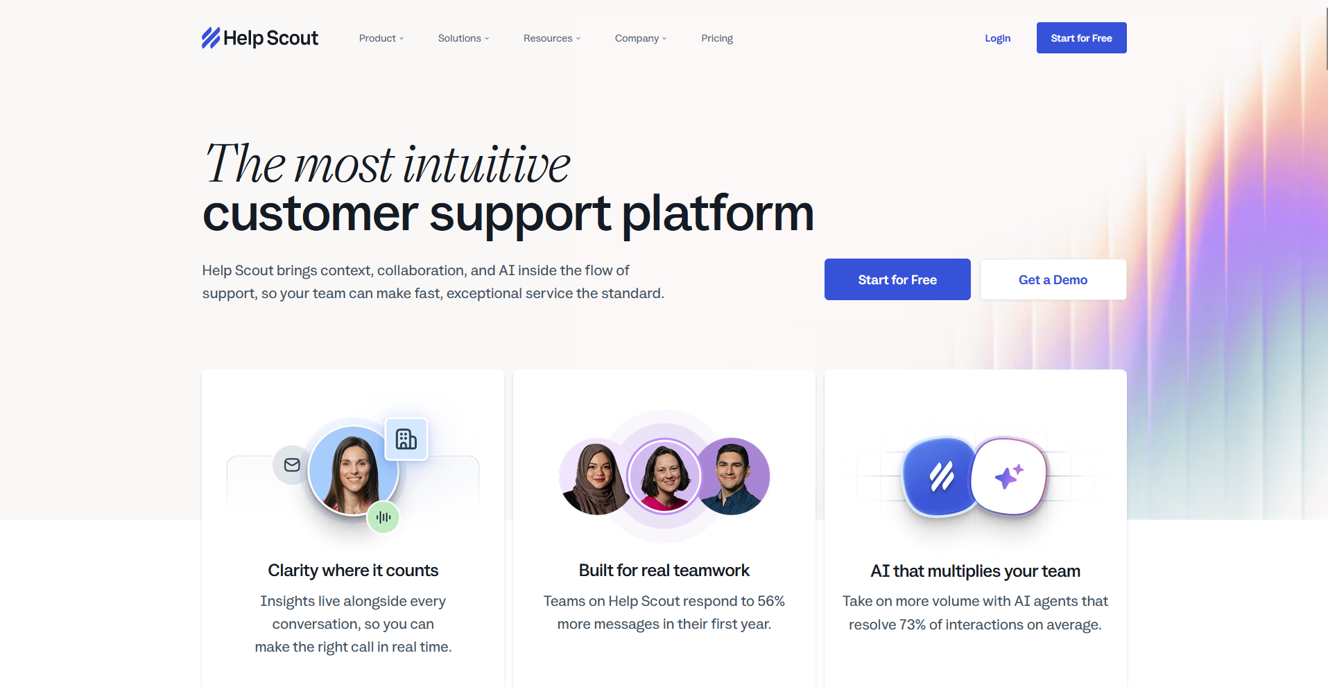 Help Scout homepage
