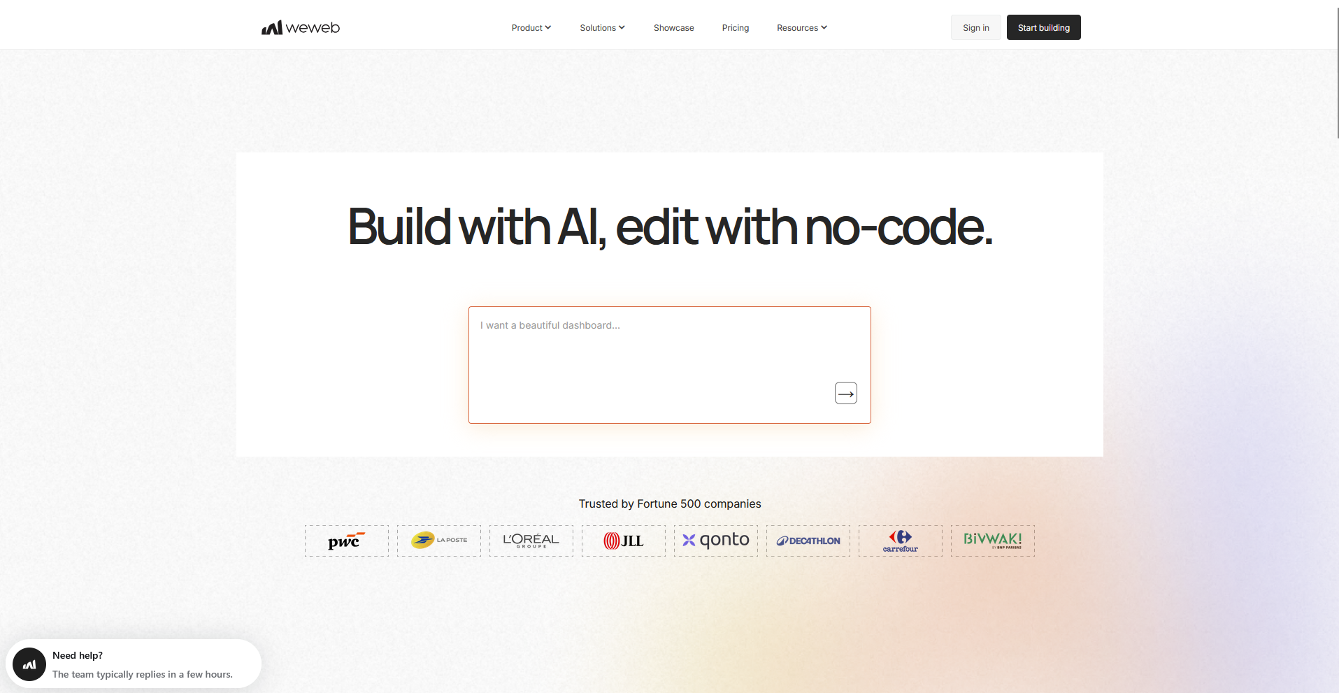 WeWeb homepage
