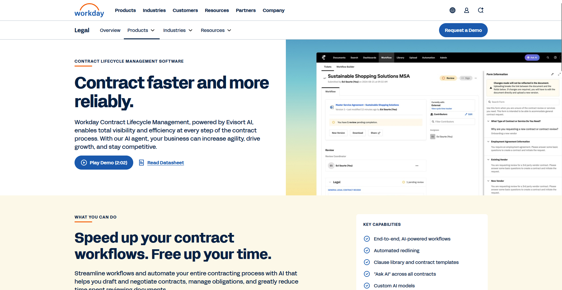 Workday CLM homepage