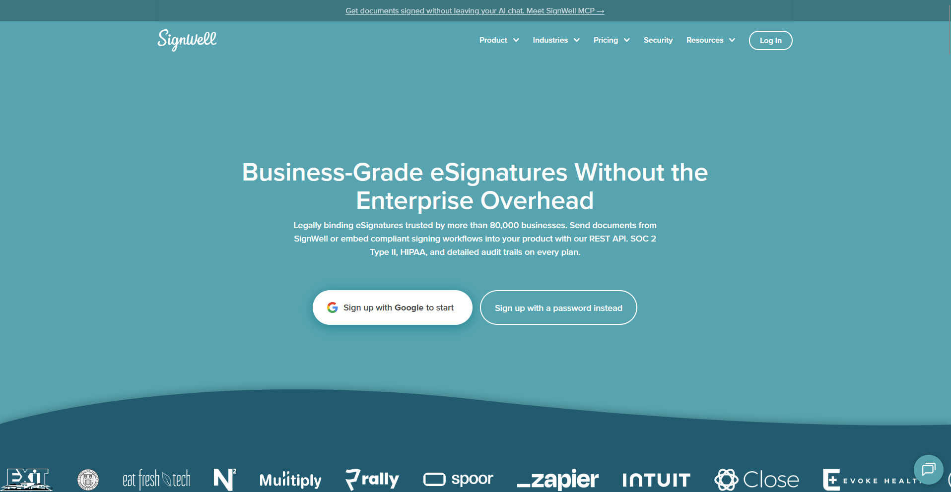 SignWell homepage