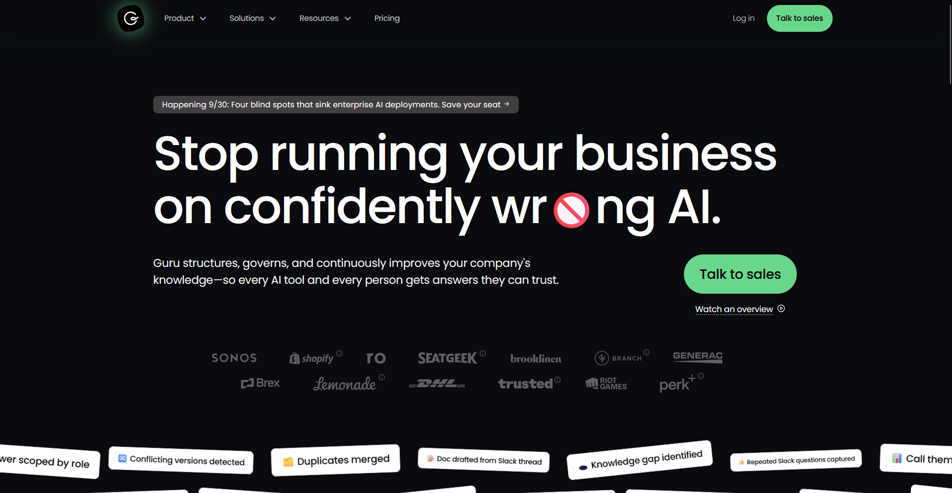 Guru homepage