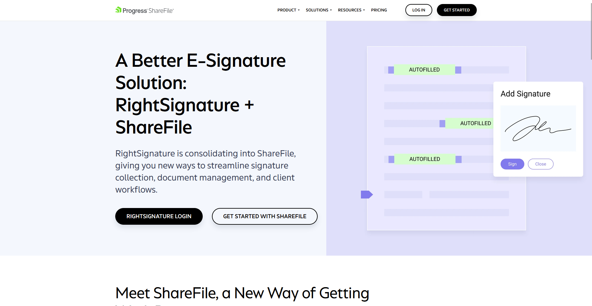 ShareFile homepage
