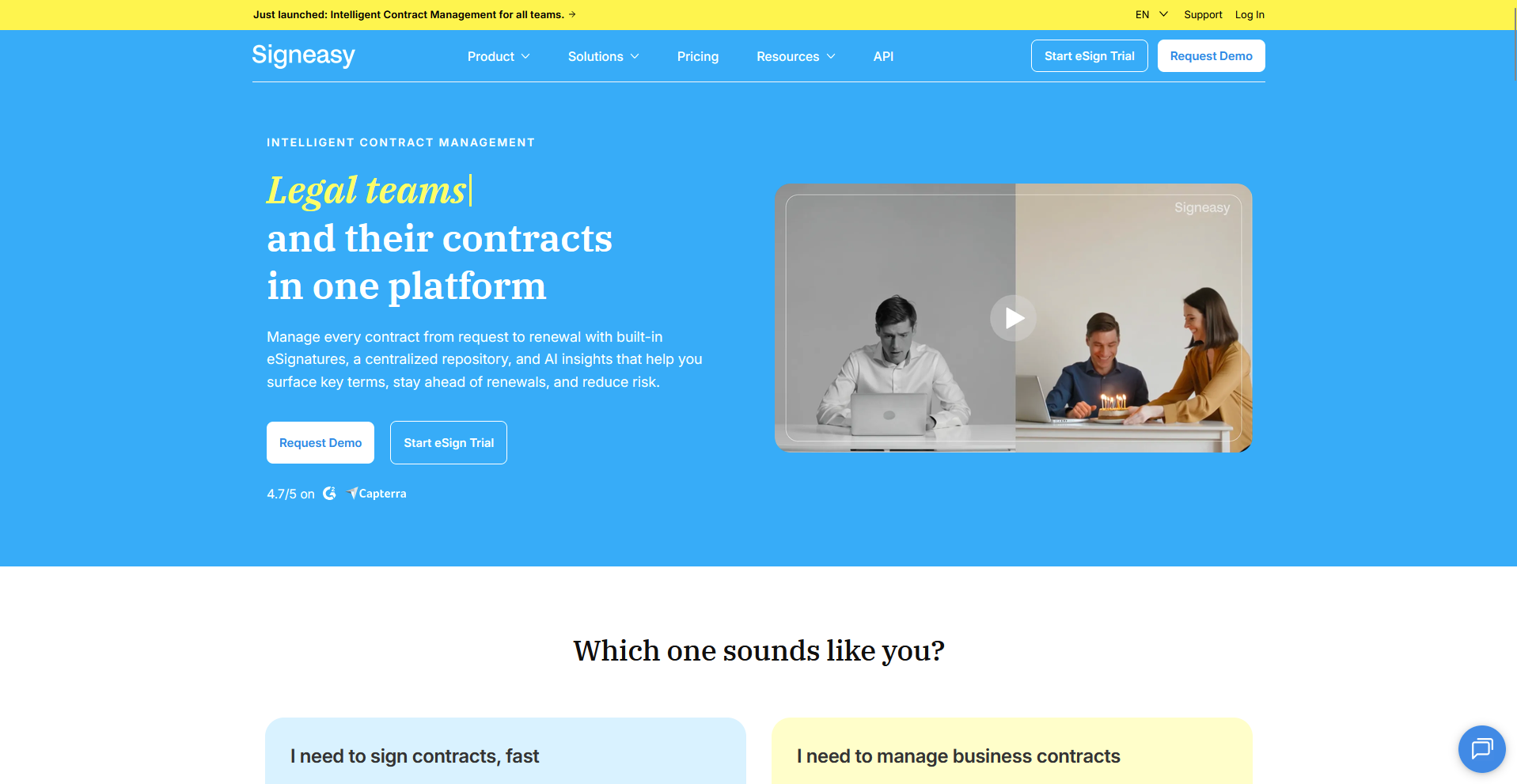 Signeasy homepage