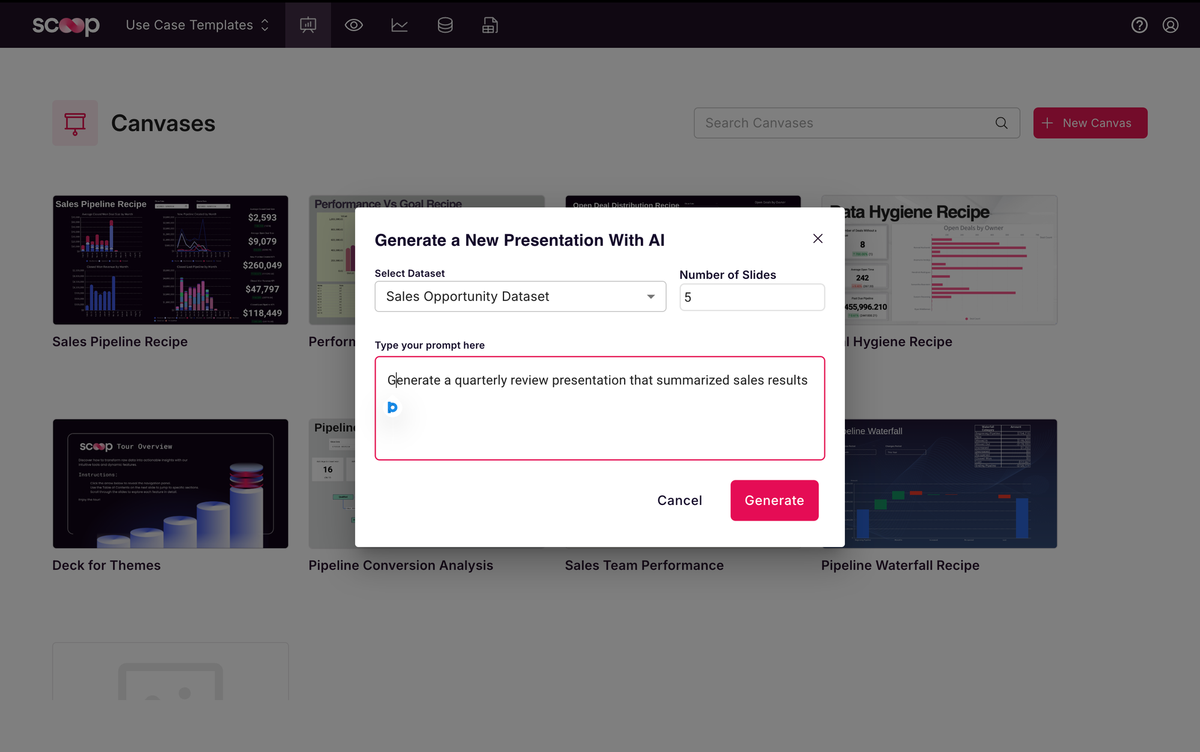 Announcing Scoop’s New AI-Powered Presentations and Reports