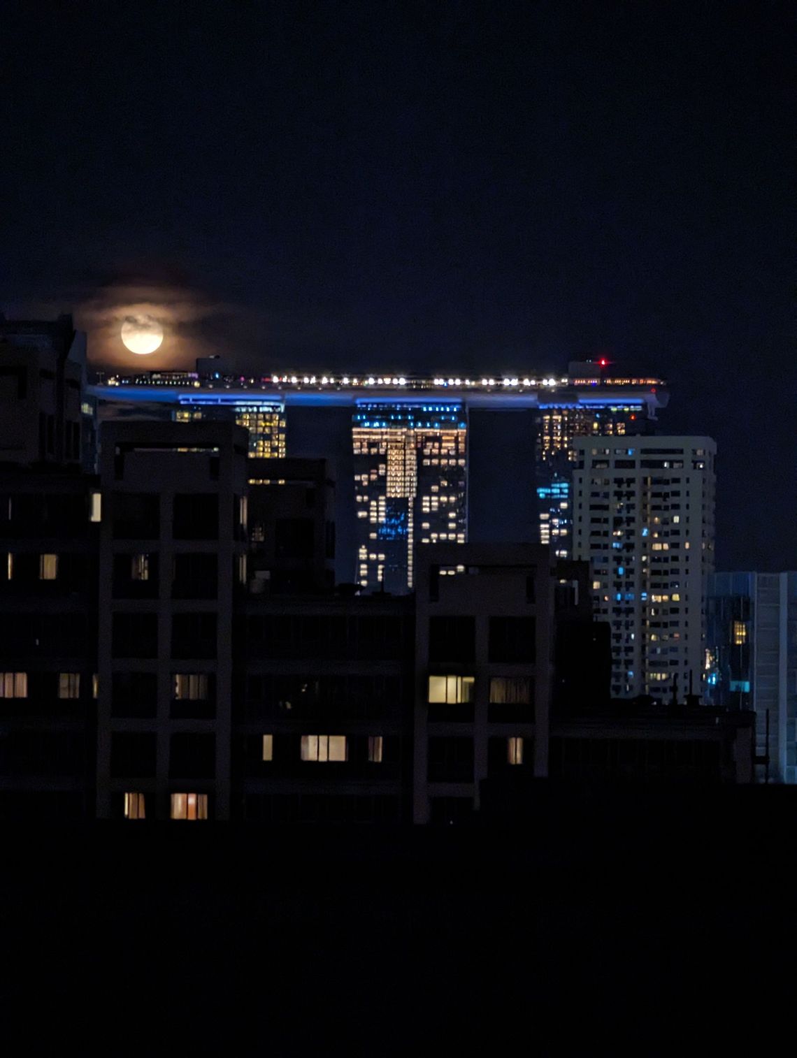 Moon behind MBS