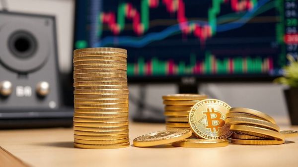 Bitcoin mince na stole