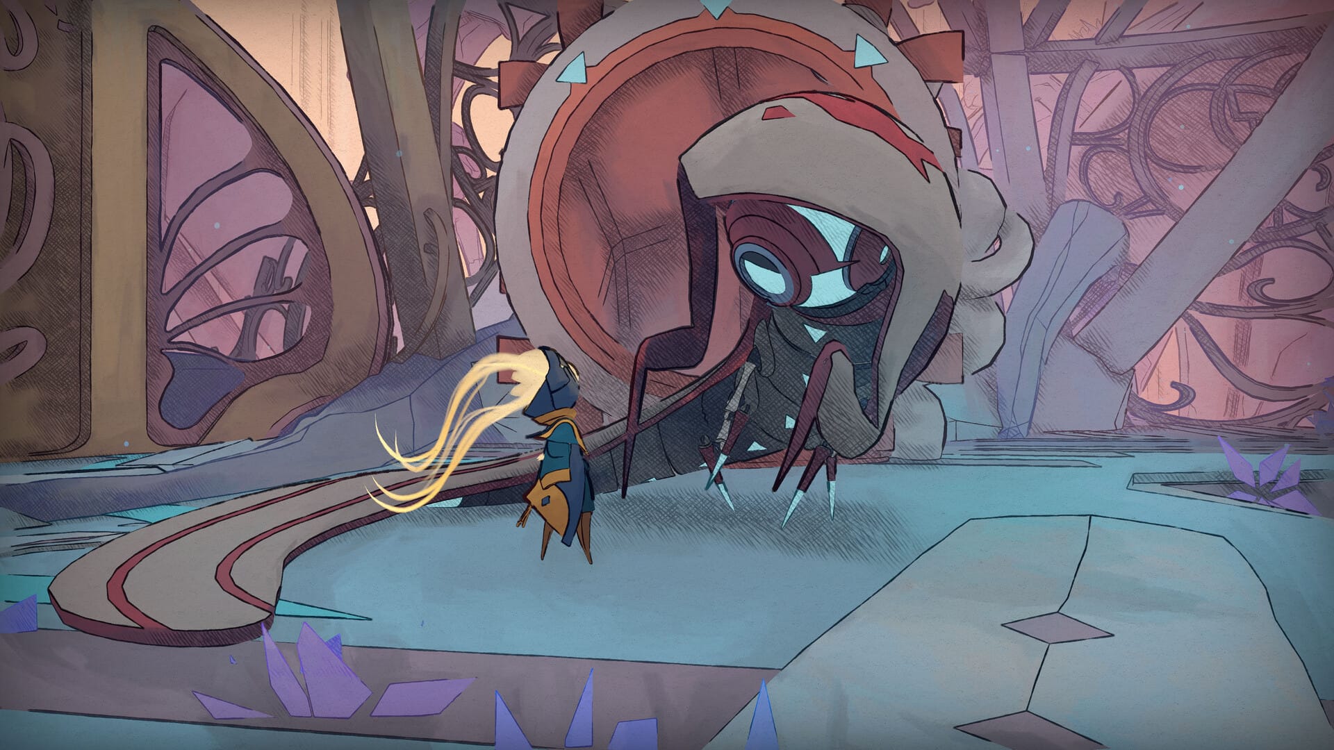 Two sad robots look at each other in MIO: Memories In Orbit.