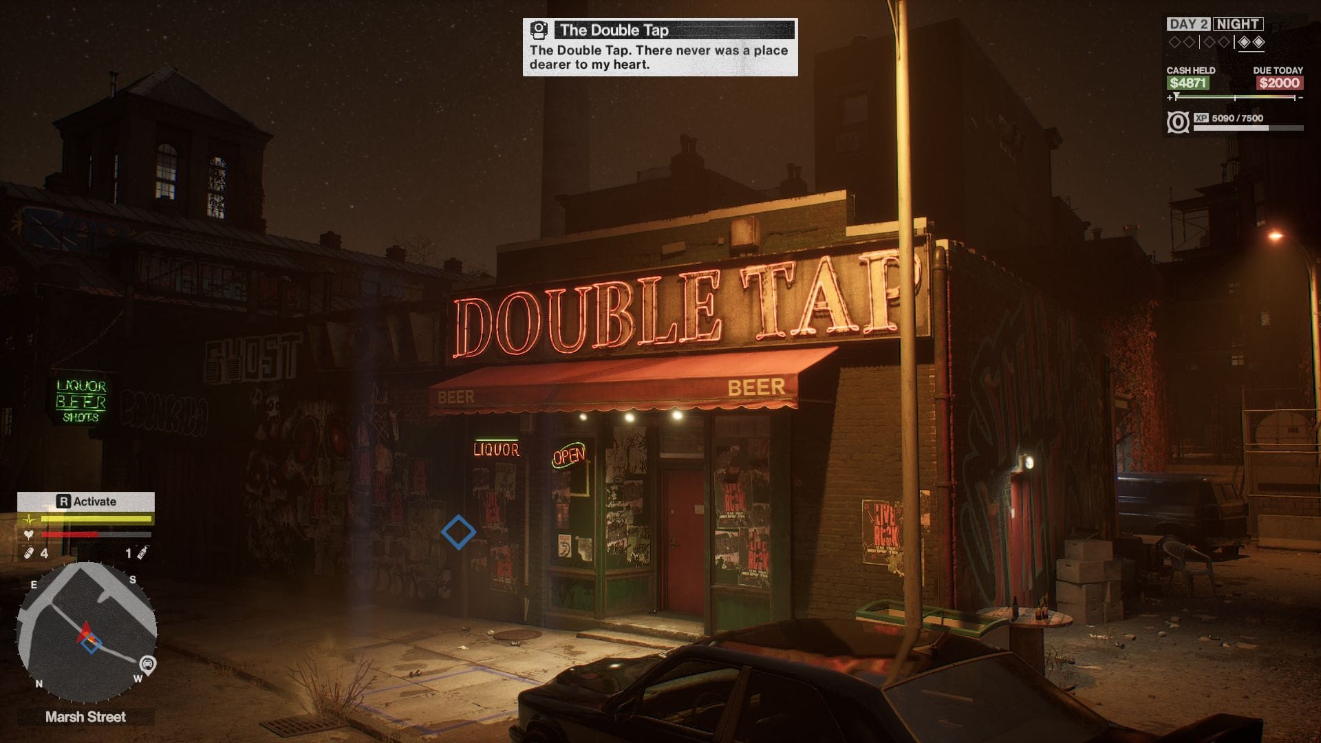 A view of a bar named Double Tap.