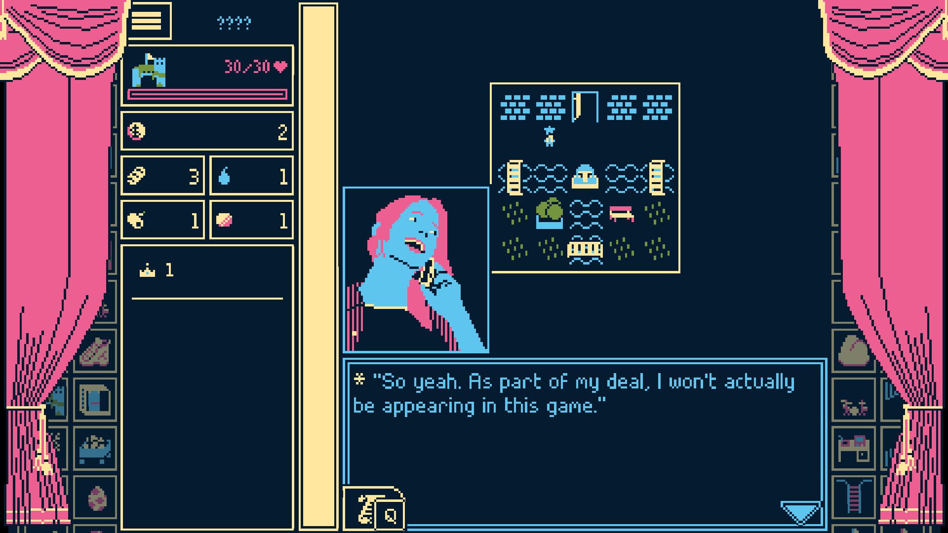 "So yeah. As part of my deal, I won't actually be appearing in this game," says a character on the phone. I do not know what else is going on here.