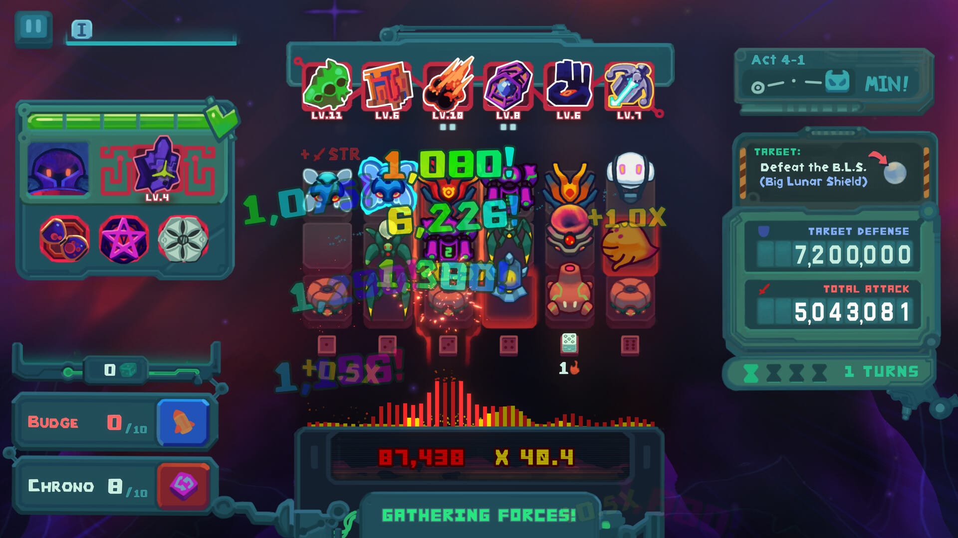 A colourful grid of icons from which numbers spring. 1,080! 6,226! 1,380!