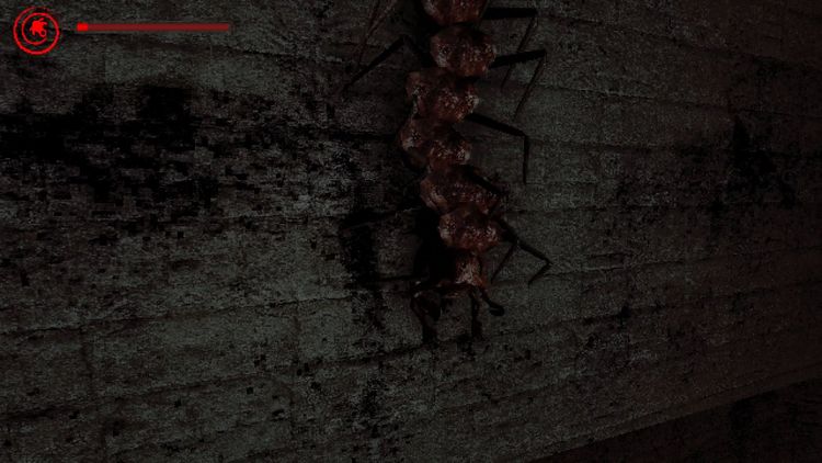 Climb down a hole, pursued by a centipede