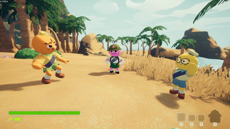 Three game devs climb a mountain