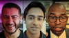 A composite image of the three Democratic primary challengers Abdul El-Sayed, Saikat Chakrabarti, and Antonio Delgado.
