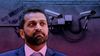 A composite image of FBI director Kash Patel in front of surveillance cameras and grafitti that says "Big Brother."