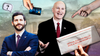 A composite image of Alex Bores, Sen. Pete Ricketts, a mail-in voter ballot and pointing fingers for LeverMind.