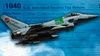 A composite image of a fighter jet bearing the logos of TurboTax and H&R Block, overlaying a sky that looks like a 1040 tax form.